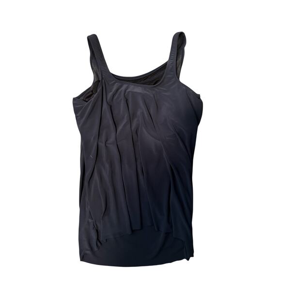 Magicsuit by Miraclesuit Swimwear Tankini Set Top 14DD & Bottom Size 14 Navy - Picture 6 of 11